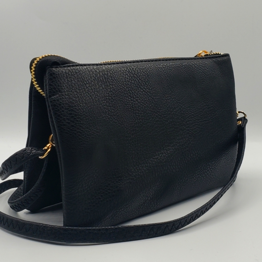 Genuine leather crossbody bag.
